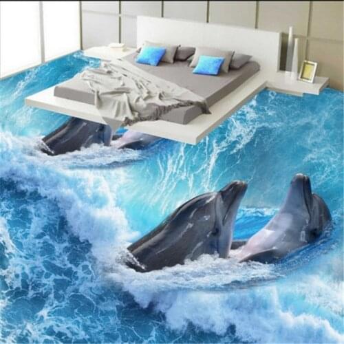 Beibehang stereoscopic background mother and son love the floor painting bathroom bedroom 3D thickening wear waterproof flooring