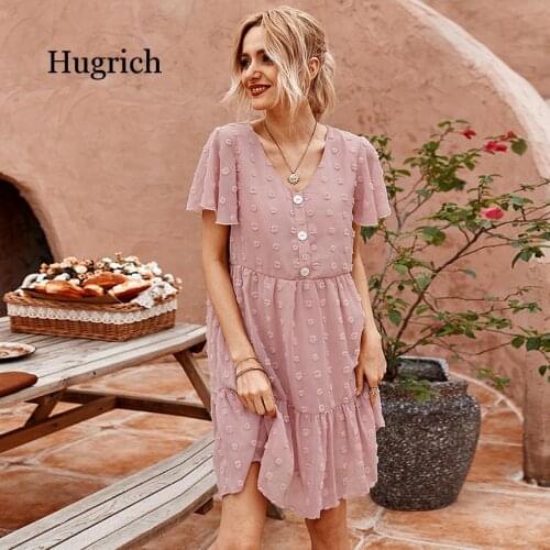 Желтые летние платья Hugrich China At AliExpress