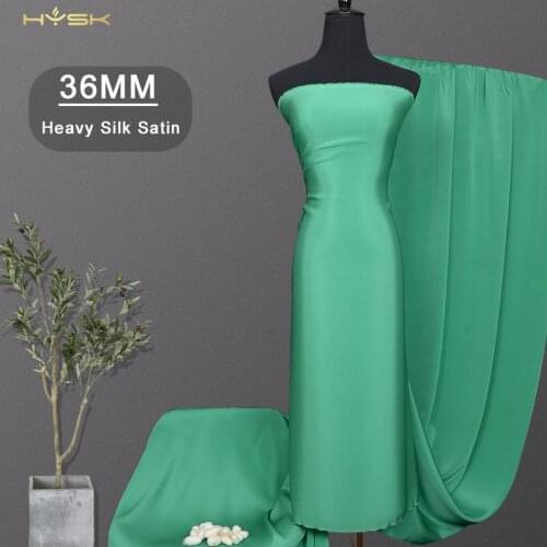 HYSK standard 36MM Crepe Mulbery Silk Fabric heavy thick about 180g per meter Solid 20 Multicolors 180g/m nontoxic for dress