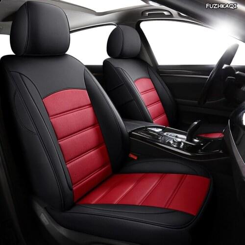 FUZHKAQI Custom Leather car seat covers set For SKODA Yeti KODIAQ Octavia Superb Fabia Rapid KAROQ KAMIQ Automobiles Seat Covers