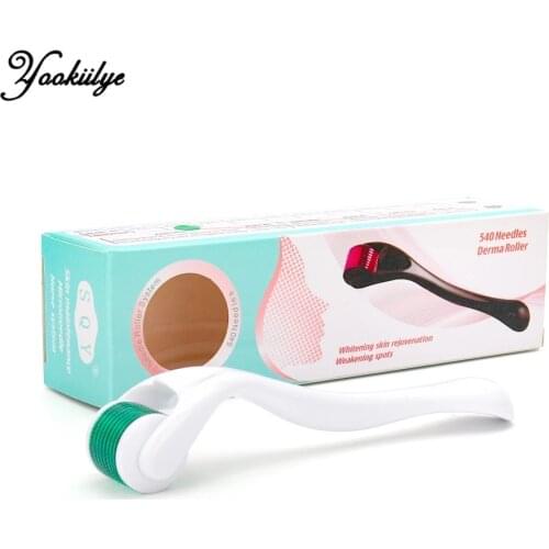 Micro-needle Roller Derma Roller 540 Needle Medical Therapy Face Skin Care Tool 0.2/0.25/0.3mm Needle Length Titanium Mezoroller