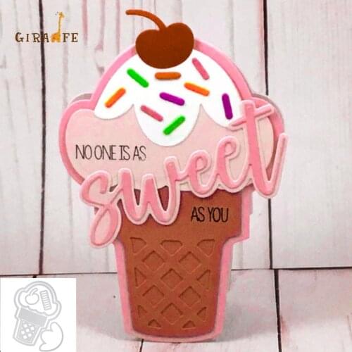 Sweet ICE cream Metal Cutting Dies DIY Scrapbooking Card Stencil Paper Handmade Album Wedding Decor new dies 2019