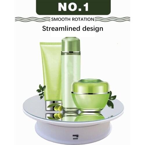 205 Motorized Rotating Display Stand Jewelry Turntable Mirror Turntable Rechargeable For Model Hobby Collectible Product
