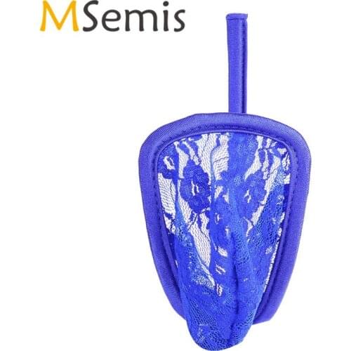 Underwear Men Underwear C-string Bikini Thong Briefs Swimming Truck Lace Floral Penis Bag Underpants Mens thong Panties