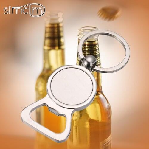 Beer Bottle Opener Metal Blank Keychains Key Ring Diy Materials New Style Kichen Multi Function Accessories Tools New