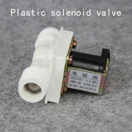 Plastic solenoid valve Plastic normally closed solenoid valve 4 minutes / 6 minutes AC 220V / DC 12V with protective cover 1Pcs