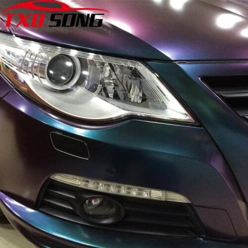 Chameleon Wrap Film Chameleon 3D Carbon Fiber Vinyl Car Wrapping Foil Carbon Fiber Car Decoration Sticker Many Colors Option