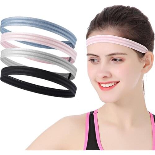 Professional Elastic Yoga Sweatband Sports Headband Silicone Antiskid Women Men Hair Band Fitness for Volleyball Tennis Running
