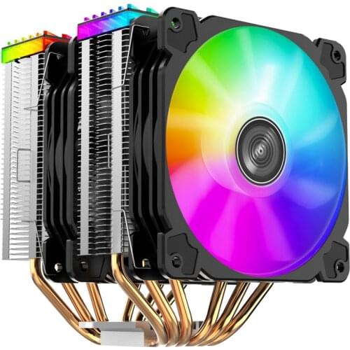 Jonsbo 2000 CPU Radiator 6 Heat Pipe 12V/5V 4PIN ARGB Silent Dual Fan RGB Radiator Suitable For LGA 775 1155 1156 AM4 AM3