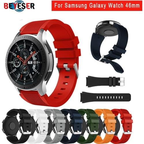 Silicone Watchband 22mm Watch Strap Replacement For Samsung Galaxy Watch 3 45mm 46mm gear s3 Band Straps Bracelet Accessories