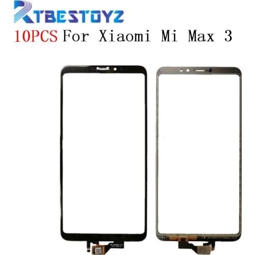 RTBESTOYZ 10PCS/Lot For Xiaomi Mi Max 3 Max3 Touch Screen Digitizer Sensor Outer Glass Lens Panel