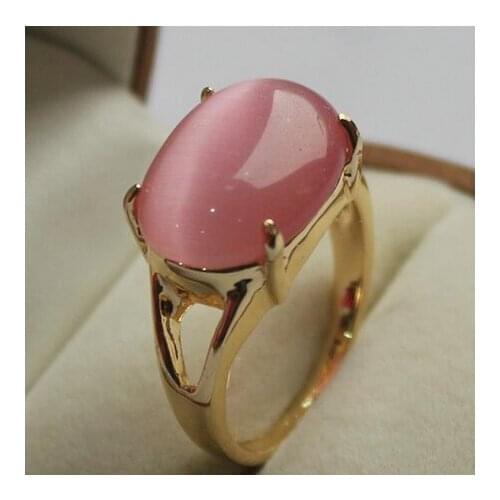 Noblest jewelry ladys favorite pink jade ring (6,7,8,9#)