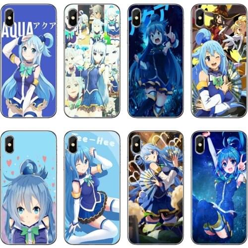 Silicone Phone Case cute aqua konosuba anime girl For Xiaomi Redmi 9T 9C 9A 7 7A K20 6 6A S2 Redmi Note 9S 9T 9 8 8T 7 6 5A Pro