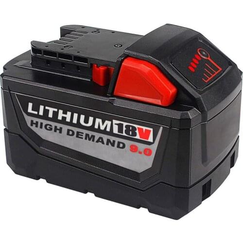 9.0Ah 18V M18 Battery Replacement for Milwaukee 48-11-1852 Lithium XC Power Tools M18B 48-11-1850 48-11-1820 48-11-1828 48-11-10