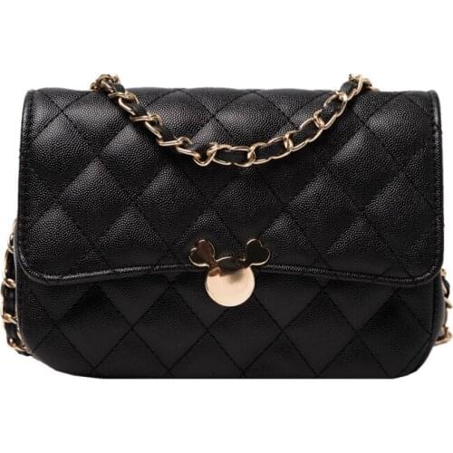 Disney Mickey pu girl fashion all-match one-shoulder messenger chain mobile phone bag fashion portable shopping dating bag