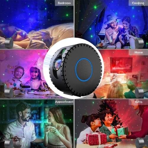 Galaxy Starry Sky LED Projector Lamp Colorful Remote Control USB Room Decoration Atmosphere Party Wedding Night Light For Home