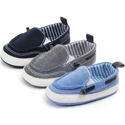 Brand New Newborn Toddler Baby Girls Boys Kids Infant First Walkers Striped Classic Shoes Loafers Casual Soft Shoes