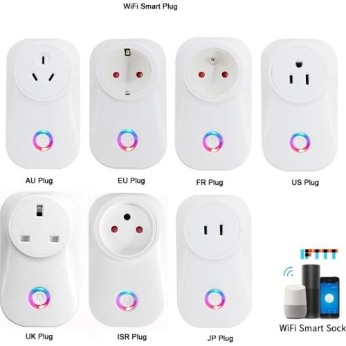 Wifi Smart Plug Inteligente Socket with Power Monitor Socket Remote Control Appliances Works with Google Home,Alexa,IFTTT