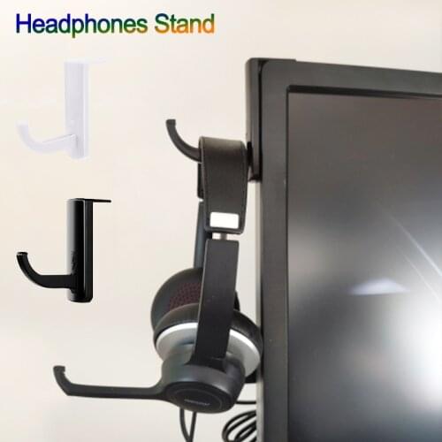 Useful Headphone Headset Hanger Holder Hook wall Tape Sticker Desk PC Display Monitor headphone accessories earphone holder