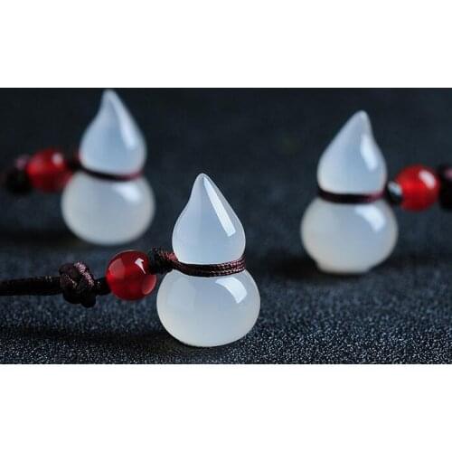 Fine jewelry handmade chalcedony pieces bare jade original accessories hulu pendant free shipping