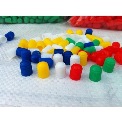 Green Plastic Tyre/Tire Valve Dust Caps Pit Monkey Bike Motorcycle Scooter