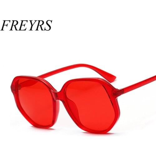 Women Round Sunglasses Female Male Classic Retro Oversize Red Blue Pink Sun Glasses Multicolor Lenses Eyewear Glasses 5300F