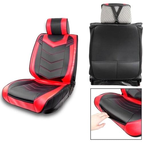 1 Pcs Universal Car Seat Cover Leather Automobile Front Seat Covers Vehicle Seat Protector Pad Car Styling Interior For Most Car