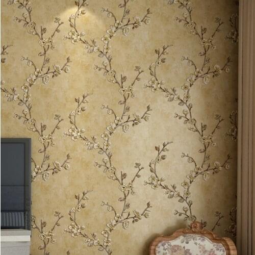 5.3 square meters a roll non woven wallpaper 3d floral embossing wall paper home wall decoration bedroom living room study room
