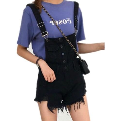 2019 Fashion Denim Overalls for Women Jumpsuit Female Denim Rompers Womens Playsuit Salopette Straps Overalls Shorts Rompers