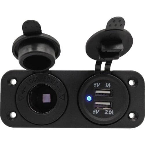 3.1A Dual USB Charger for Car Motorcycle Auto Truck ATV Boat 12V Car-charger Socket Splitter Cigarette Lighter Adapter