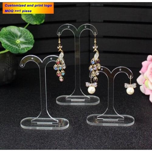 Acrylic T Earring Display Stand Earring Hanging Case Jewelry Showing Earring Organizer Holder 3 pcs/set
