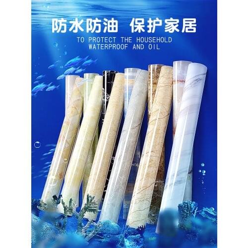 60x10 meters marble pattern stickers kitchen waterproof and oil proof wallpaper self-adhesive