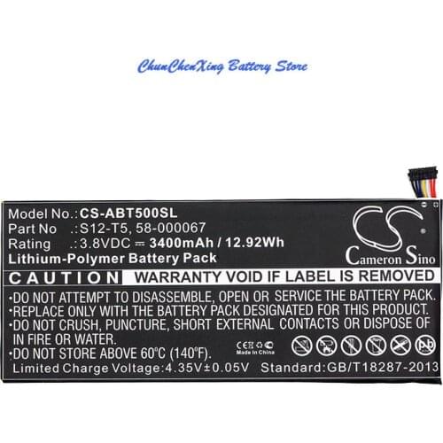 Cameron Sino 3400mAh Battery 58-000067, 58-000067(1ICP4/59/139), S12-T5, S12-T5-A for Amazon