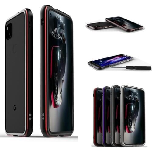 For Google Pixel 4A 4G Case Aluminum Metal Bumper for Google Pixel 4A 5G Frame Slim Cover phone case Google Pixel4A Metal Shell