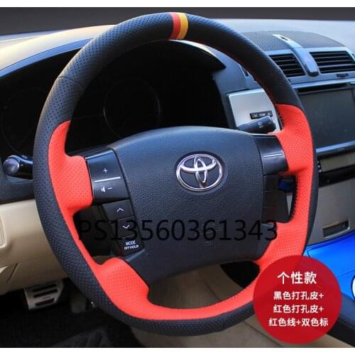 Suitable for Toyota Camry Reiz RAV4 Levin Wildlander Yaris hand stitched steering wheel cover leather suede grip cover
