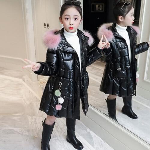 -30 degrees Winter Warm Clothing Baby girl clothes Thicken waterproof parka Children Cotton Jackets Kids Hooded coat Outerwear