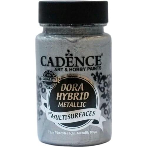 Dora Hybrid Metallic Paint For All Surfaces 7132 Silver 90ml