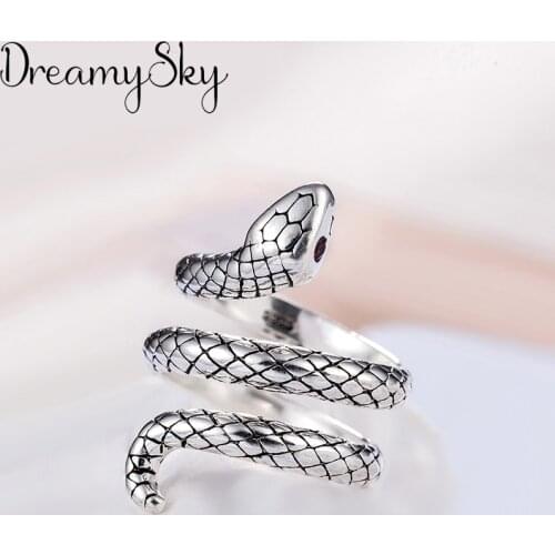 Hot Sale Charming Romantic Large Snake Rings for Women Men Jewelry Adjustable Size Rings Christmas Gift Dropship 2021