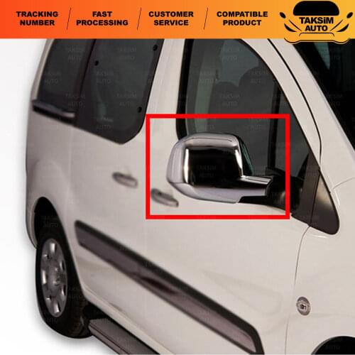 Chrome Mirror Cover For Peugeot Partner Tepe 2 Pieces ABS For 1996-2008 Models - Not Fade - Not Yellowing -High Quality Material