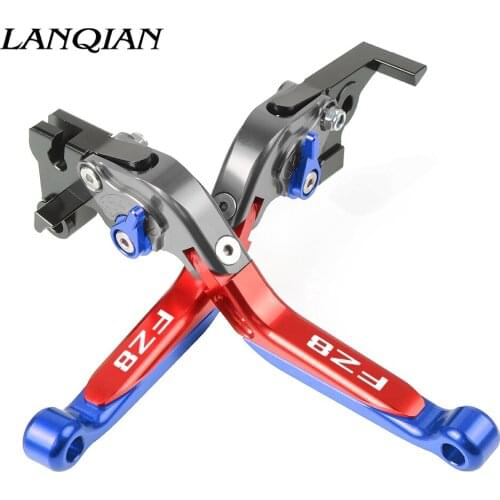 Motorcycle Accessories CNC Adjustable Brake Clutch Levers With LOGO For YAMAHA FZ8 FZ 8 2011 2012 2013 2014 2015 2016