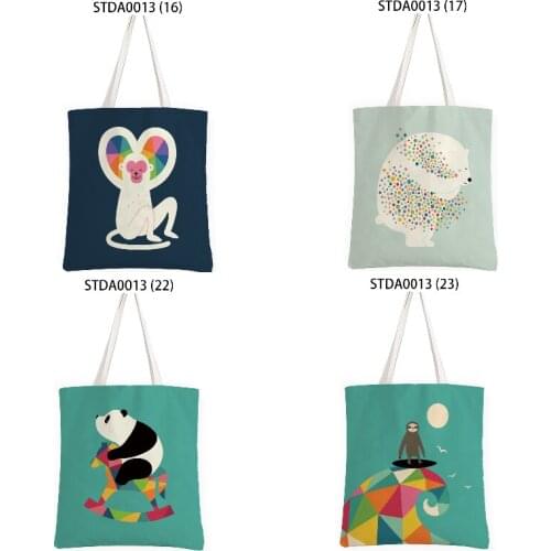 Cartoon little animal Handbags travel packaging storage bags Home supplies Pouch stationery organizer Storage in the kitchen Bag