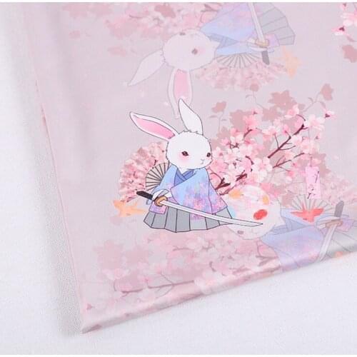 Mylb Cartoon Printed Fabric Cherry Blossom Japanese Style for Dress Cloth Tailoring Accessories fabric