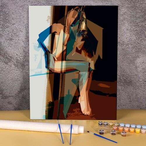 Cubism-remix Cubism-remix Coloring By Numbers Painting Complete Kit Oil Paints 50*70 Boards By Numbers New Design Handiwork