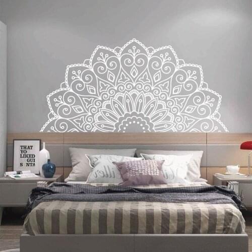 Mandala flower wall stickers ethnic style Indian yoga club boho style home living room bedroom door decoration vinyls decal gift