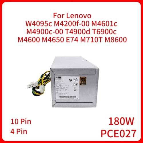NEW Original 180W PCE027 Server Power Supply Adapter For Lenovo W4095c M4200f-00 M4601c M4900c-00 T4900d T6900c 10PIN 4PIN