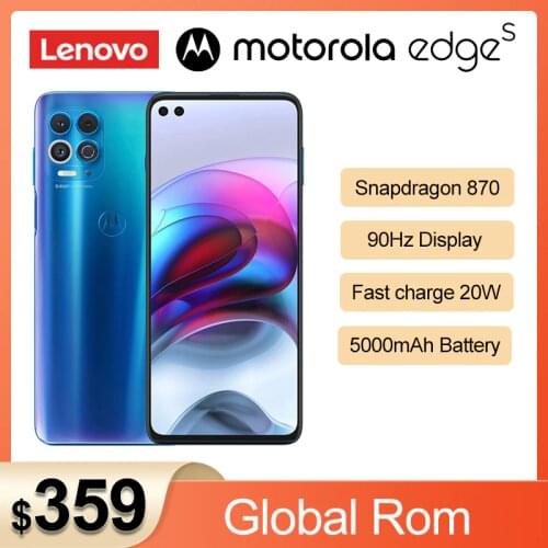 Original Lenovo Motorola Edge s Snapdragon 870 5G Smartphone 6.7'' Android 11 90Hz IPS 64MP 5000 mAh Battery NFC Mobile Phone