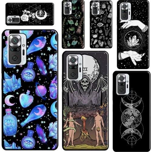 Occult Witchcraft Moon Gothic Witch For Xiaomi Redmi Note 10 Pro Note 9 Pro 8T 9S Note 8 Pro Phone Case For Redmi 9 9C 9T 9A