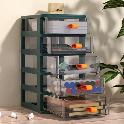 Transparent Desktop Storage Box Plastic Mini Storage Drawer For Stationery Dust-proof Cosmetics Container Household Organizer