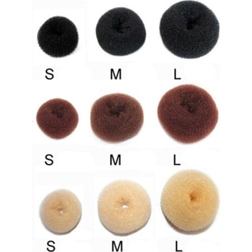 Furling Girl 1 pc Lady Sponge Magic Hair Donuts Styling Bun Maker Donut Hair Ring Bun Former Shaper Hair Styler Maker Tool
