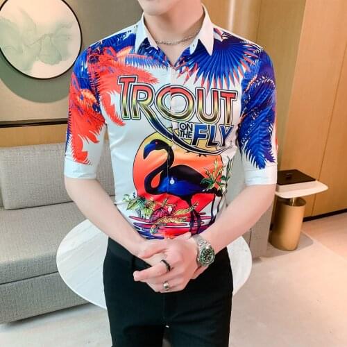 Social Summer Streetwear Nightclub Blouse Mens Clothing Camisas Para Hombre 4D Print Shirt Men Short Sleeve Casual Men Shirt